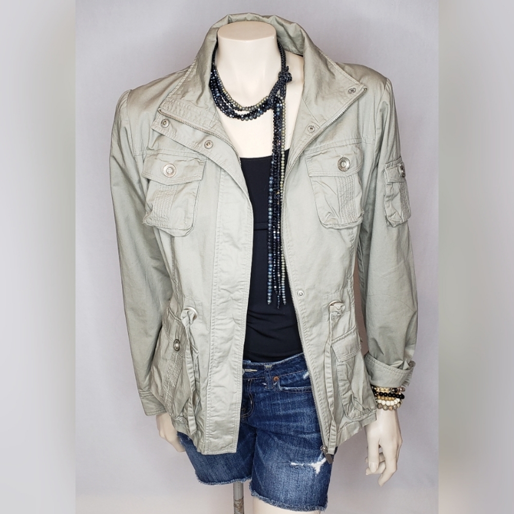 Blanc Noir Gray Utility Jacket SZ XL